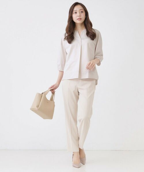 COUP DE CHANCE / クードシャンス カットソー | 【手洗い可／日本製】ストライプ柄ジャージートップス | 詳細3