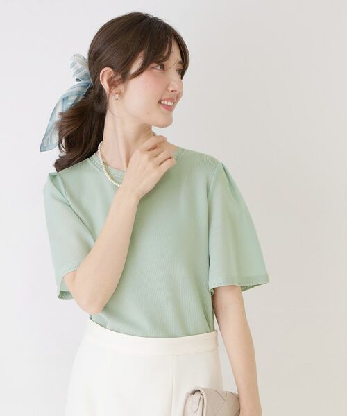 COUP DE CHANCE / クードシャンス ニット・セーター | 【手洗い可／日本製】シアースリーブニットトップス | 詳細2