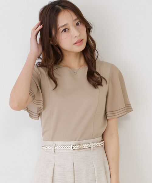 COUP DE CHANCE / クードシャンス カットソー | 【手洗い可】異素材ドッキング・フレアスリーブカットソー | 詳細14