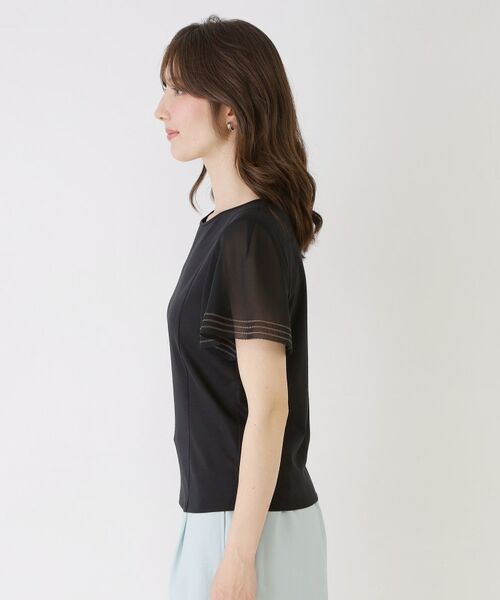 COUP DE CHANCE / クードシャンス カットソー | 【手洗い可】異素材ドッキング・フレアスリーブカットソー | 詳細22
