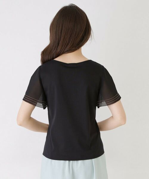 COUP DE CHANCE / クードシャンス カットソー | 【手洗い可】異素材ドッキング・フレアスリーブカットソー | 詳細23