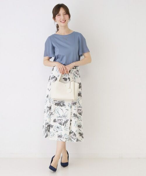 COUP DE CHANCE / クードシャンス カットソー | 【手洗い可】異素材ドッキング・フレアスリーブカットソー | 詳細6