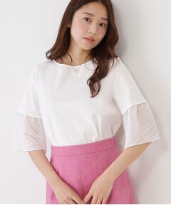 COUP DE CHANCE / クードシャンス カットソー | 【手洗い可／日本製／接触冷感】異素材ドッキング・カットソー