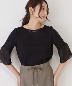 COUP DE CHANCE / クードシャンス カットソー | 【手洗い可／日本製／接触冷感】異素材ドッキング・カットソー