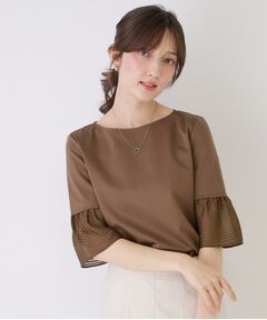 COUP DE CHANCE / クードシャンス カットソー | 【手洗い可／日本製／接触冷感】異素材ドッキング・カットソー