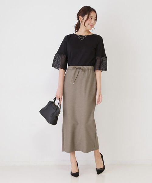 COUP DE CHANCE / クードシャンス カットソー | 【手洗い可／日本製／接触冷感】異素材ドッキング・カットソー | 詳細15