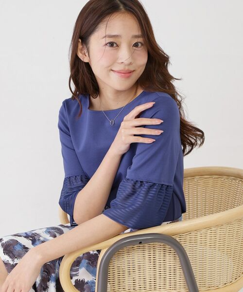 COUP DE CHANCE / クードシャンス カットソー | 【手洗い可／日本製／接触冷感】異素材ドッキング・カットソー | 詳細18