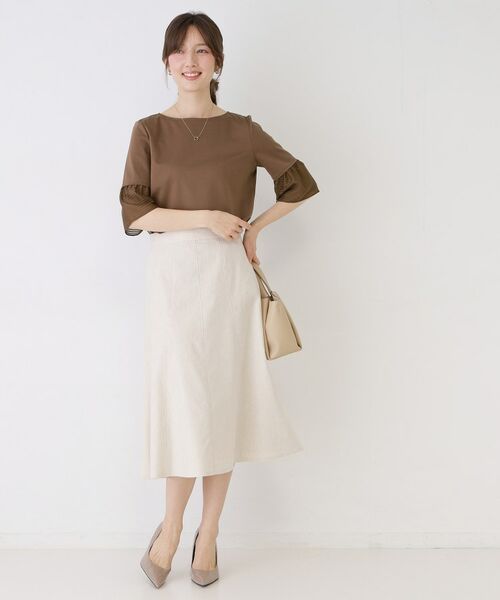 COUP DE CHANCE / クードシャンス カットソー | 【手洗い可／日本製／接触冷感】異素材ドッキング・カットソー | 詳細3