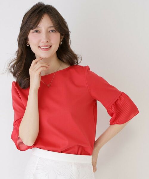 COUP DE CHANCE / クードシャンス カットソー | 【手洗い可／日本製／接触冷感】異素材ドッキング・カットソー | 詳細6