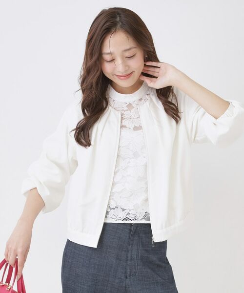 COUP DE CHANCE / クードシャンス レザーブルゾン・ジャケット | 【手洗い可／裏地無し／軽い着心地】コンパクトブルゾン | 詳細1