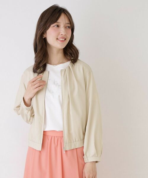 COUP DE CHANCE / クードシャンス レザーブルゾン・ジャケット | 【手洗い可／裏地無し／軽い着心地】コンパクトブルゾン | 詳細10