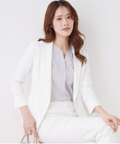 COUP DE CHANCE / クードシャンス テーラードジャケット | 【手洗い可／日本製／裏地無し／7分袖／UV／清涼感／セットアップ可】麻調合繊テーラードジャケット