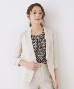 COUP DE CHANCE / クードシャンス テーラードジャケット | 【手洗い可／日本製／7分袖／UVケア】リネンライク テーラードジャケット