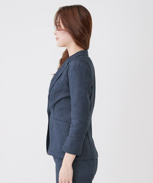 COUP DE CHANCE / クードシャンス テーラードジャケット | 【手洗い可／日本製／裏地無し／7分袖／UV／清涼感／セットアップ可】麻調合繊テーラードジャケット | 詳細14