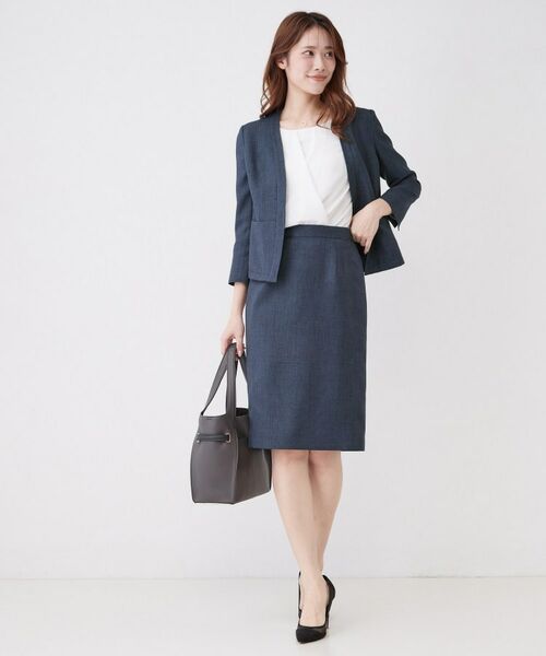 COUP DE CHANCE / クードシャンス ノーカラージャケット | 【手洗い可／日本製／裏地無し／UV／清涼感／セットアップ可】麻調合繊カラーレスジャケット | 詳細10