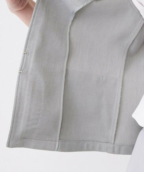 COUP DE CHANCE / クードシャンス ノーカラージャケット | 【手洗い可／日本製／裏地無し／UV／清涼感／セットアップ可】麻調合繊カラーレスジャケット | 詳細27