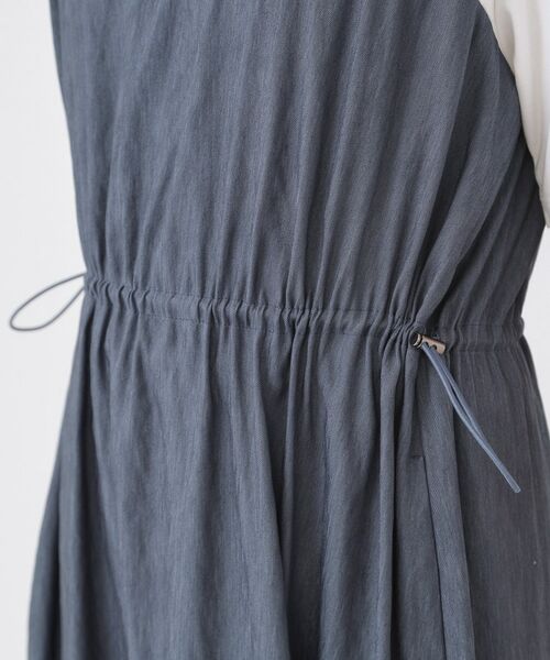 COUP DE CHANCE / クードシャンス ロング・マキシ丈ワンピース | 【手洗い可／裏地なし／ウエストゴム】異素材ドッキングワンピース | 詳細14