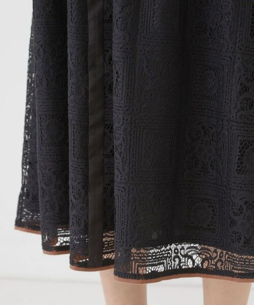 COUP DE CHANCE / クードシャンス ロング・マキシ丈ワンピース | 【ベトナム／ボウ取り外し可】ボウタイ付レースワンピース | 詳細15