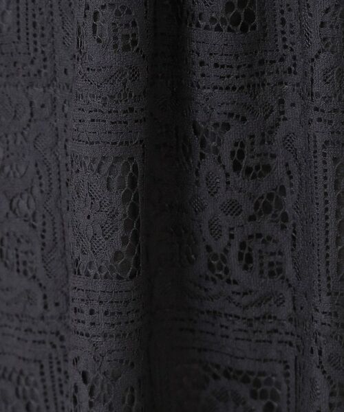 COUP DE CHANCE / クードシャンス ロング・マキシ丈ワンピース | 【ベトナム／ボウ取り外し可】ボウタイ付レースワンピース | 詳細4