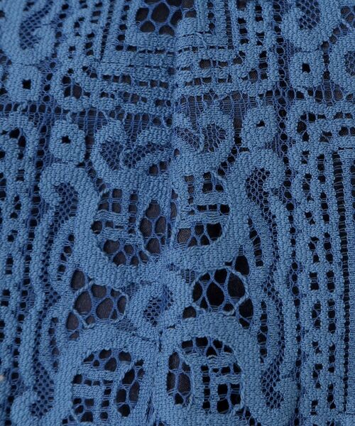 COUP DE CHANCE / クードシャンス ロング・マキシ丈ワンピース | 【ベトナム／ボウ取り外し可】ボウタイ付レースワンピース | 詳細8