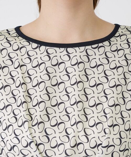 COUP DE CHANCE / クードシャンス ミニ丈・ひざ丈ワンピース | 【手洗い可】ニット×幾何柄プリントドッキングワンピース | 詳細12