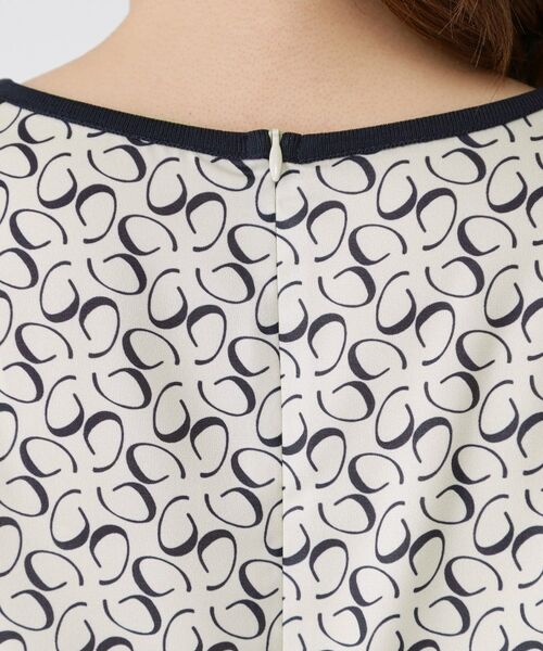 COUP DE CHANCE / クードシャンス ミニ丈・ひざ丈ワンピース | 【手洗い可】ニット×幾何柄プリントドッキングワンピース | 詳細13