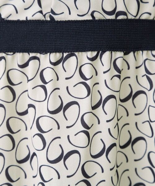 COUP DE CHANCE / クードシャンス ミニ丈・ひざ丈ワンピース | 【手洗い可】ニット×幾何柄プリントドッキングワンピース | 詳細4