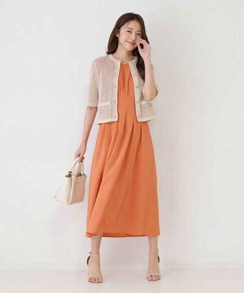 COUP DE CHANCE / クードシャンス ロング・マキシ丈ワンピース | 【手洗い可／日本製】麻混タック入りフレアワンピース | 詳細11