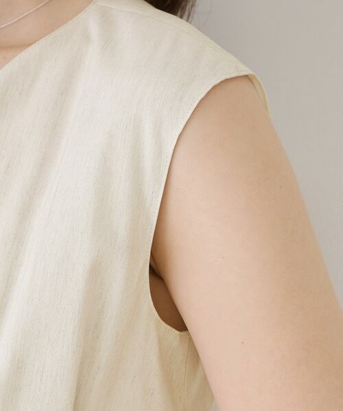 COUP DE CHANCE / クードシャンス ロング・マキシ丈ワンピース | 【手洗い可／日本製】麻混タック入りフレアワンピース | 詳細18