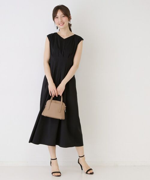 COUP DE CHANCE / クードシャンス ロング・マキシ丈ワンピース | 【手洗い可／日本製】麻混タック入りフレアワンピース | 詳細2