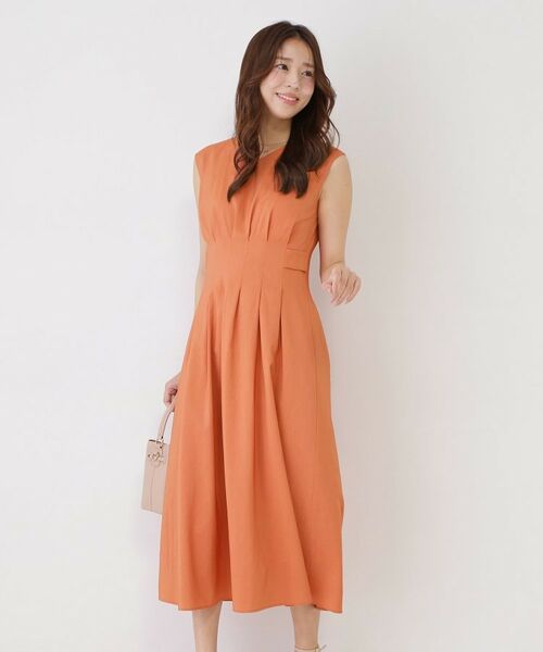 COUP DE CHANCE / クードシャンス ロング・マキシ丈ワンピース | 【手洗い可／日本製】麻混タック入りフレアワンピース | 詳細9