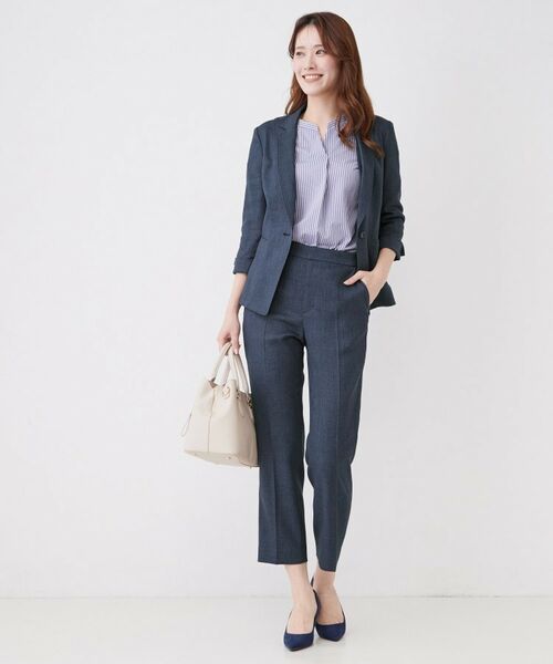 COUP DE CHANCE / クードシャンス パンツ | 【手洗い可／日本製／セットアップ可】麻調合繊テーパードパンツ | 詳細11