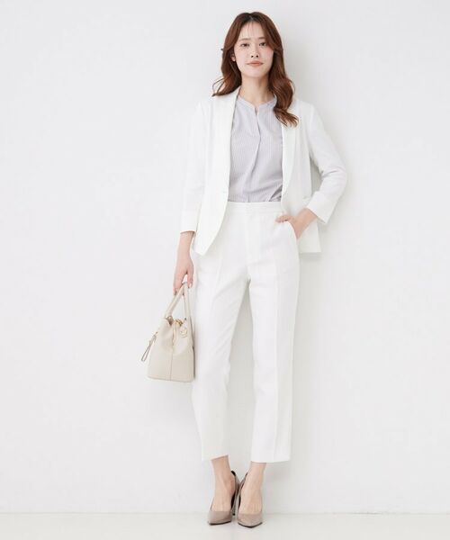 COUP DE CHANCE / クードシャンス パンツ | 【手洗い可／日本製／セットアップ可】麻調合繊テーパードパンツ | 詳細3