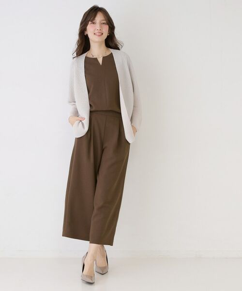 COUP DE CHANCE / クードシャンス ショート・ハーフ・半端丈パンツ | 【手洗い可／日本製／裏無し／ウエストゴム／セットアップ可／清涼感】ワイドパンツ | 詳細11