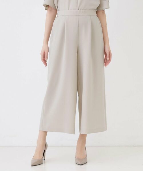 COUP DE CHANCE / クードシャンス ショート・ハーフ・半端丈パンツ | 【手洗い可／日本製／裏無し／ウエストゴム／セットアップ可／清涼感】ワイドパンツ | 詳細13