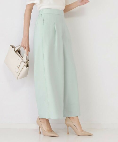 COUP DE CHANCE / クードシャンス パンツ | 【手洗い可／ウエストゴム／セットアップ可】麻調ワイドパンツ | 詳細10