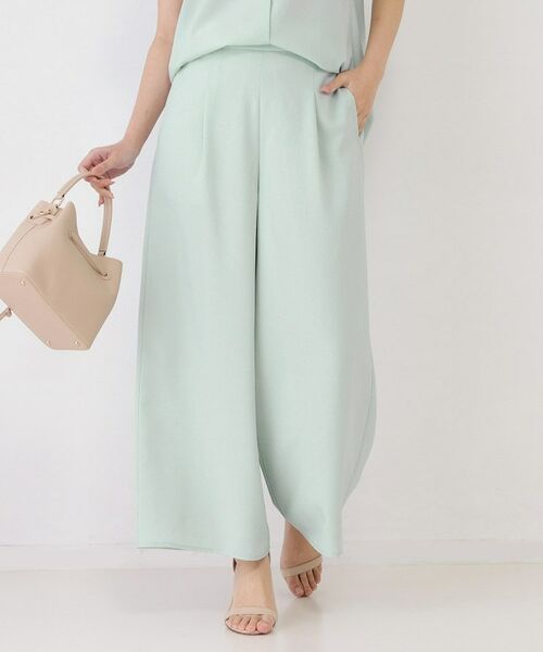 COUP DE CHANCE / クードシャンス パンツ | 【手洗い可／ウエストゴム／セットアップ可】麻調ワイドパンツ | 詳細11