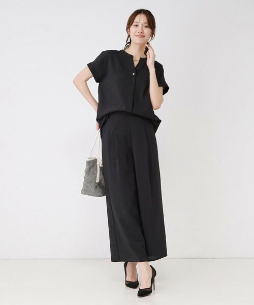 COUP DE CHANCE / クードシャンス パンツ | 【手洗い可／ウエストゴム／セットアップ可】麻調ワイドパンツ | 詳細2