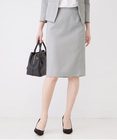 COUP DE CHANCE / クードシャンス ミニ・ひざ丈スカート | 【手洗い可／日本製／セットアップ可】麻調合繊タイトスカート