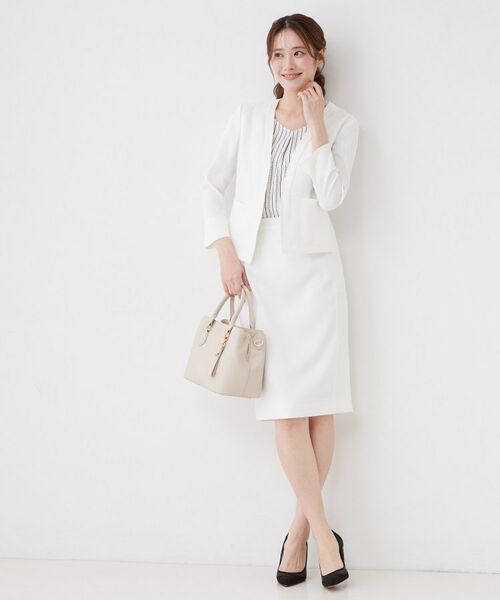 COUP DE CHANCE / クードシャンス ミニ・ひざ丈スカート | 【手洗い可／日本製／セットアップ可】麻調合繊タイトスカート | 詳細2