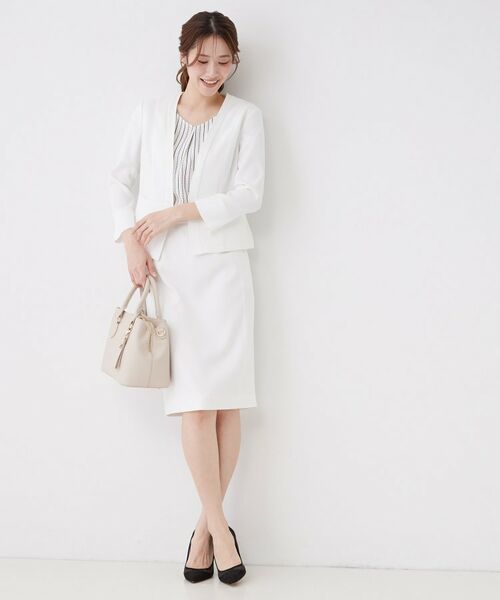 COUP DE CHANCE / クードシャンス ミニ・ひざ丈スカート | 【手洗い可／日本製／セットアップ可】麻調合繊タイトスカート | 詳細3