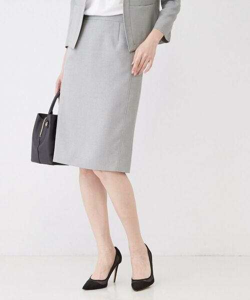 COUP DE CHANCE / クードシャンス ミニ・ひざ丈スカート | 【手洗い可／日本製／セットアップ可】麻調合繊タイトスカート | 詳細5