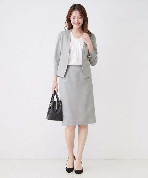 COUP DE CHANCE / クードシャンス ミニ・ひざ丈スカート | 【手洗い可／日本製／セットアップ可】麻調合繊タイトスカート | 詳細6