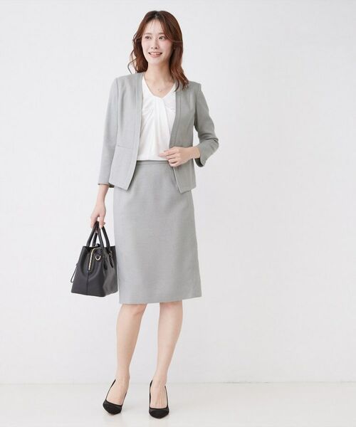 COUP DE CHANCE / クードシャンス ミニ・ひざ丈スカート | 【手洗い可／日本製／セットアップ可】麻調合繊タイトスカート | 詳細7