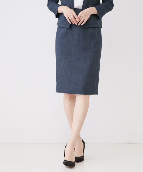 COUP DE CHANCE / クードシャンス ミニ・ひざ丈スカート | 【手洗い可／日本製／セットアップ可】麻調合繊タイトスカート | 詳細9