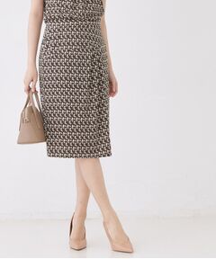 COUP DE CHANCE / クードシャンス スカート | 【手洗い可／日本製／セットアップ可】幾何柄タイトスカート