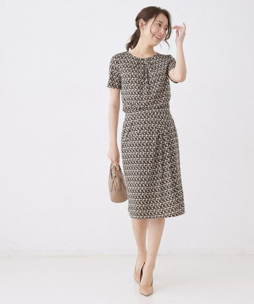 COUP DE CHANCE / クードシャンス スカート | 【手洗い可／日本製／セットアップ可】幾何柄タイトスカート | 詳細11