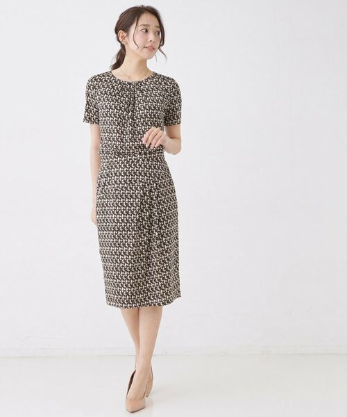 COUP DE CHANCE / クードシャンス スカート | 【手洗い可／日本製／セットアップ可】幾何柄タイトスカート | 詳細12