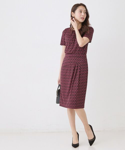 COUP DE CHANCE / クードシャンス スカート | 【手洗い可／日本製／セットアップ可】幾何柄タイトスカート | 詳細16