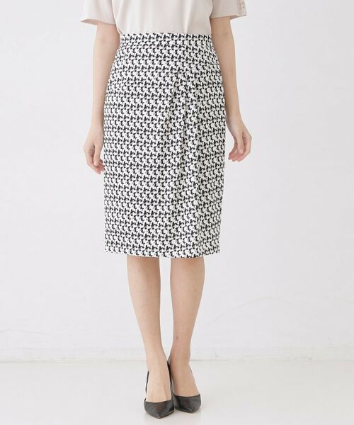 COUP DE CHANCE / クードシャンス スカート | 【手洗い可／日本製／セットアップ可】幾何柄タイトスカート | 詳細18